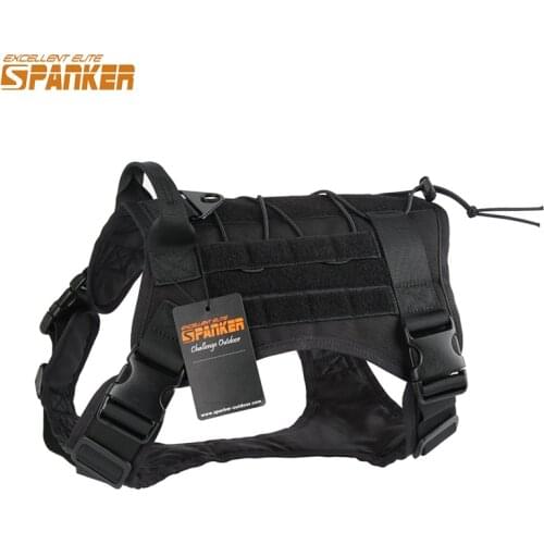 EXCELLENT ELITE SPANKER Tactical Dog Harness Military Dog Harness Working Dog Vest Adjustable Training Vest Large with Handle