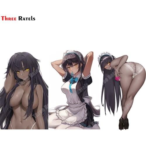 Three Ratels B222 Anime Game Karin Blue Archive Sexy No Mosaics Girl Sticker For Car External Decoration Auto Accessory Decals