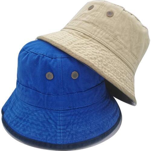 Unisex Blue Bucket Hat For Women and Men Fashion Solid Thickened Soft Warm Fashion Fishing Cap Outdoor Vacation Hats
