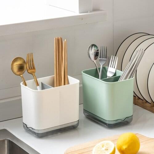 Cutlery Storage Box for Chopstick Fork Cooking Spoon Spatula Multifunctional Kitchen Drain Rack Organizer Holder