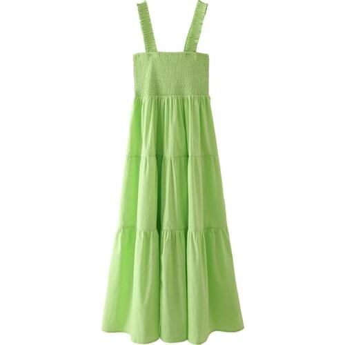 Yenkye Solid Summer Dresses