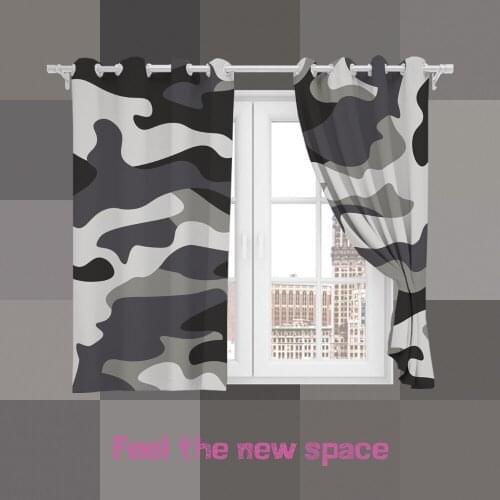 Perforated Hook 3D Blackout Curtains Disruptive Pattern Custom Full Blackout Sunscreen Windows Bedroom Living Room Decoration