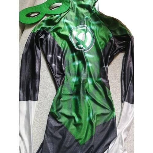 Green Lantern Cosplay Costumes Adults Kids Superhero Zentai Bodysuit