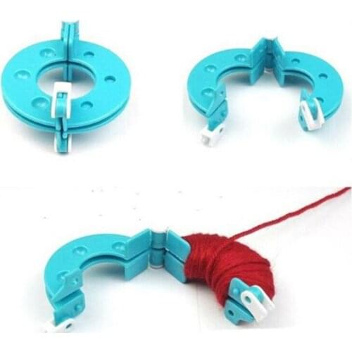 1 Set 4 Sizes Fashion Pom Maker Wool Fluff Ball Weaver Needle Knitting Tool Plastic 8 Pcs(4 Pairs) Knitting Wool Tools
