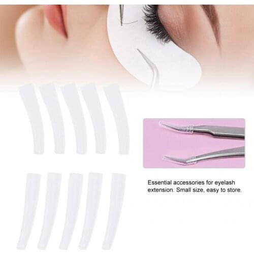 Transparent Plastic Elbow Tweezers Protective Cover Anti-dust Non-slip Eyelashes Grafting Tool d