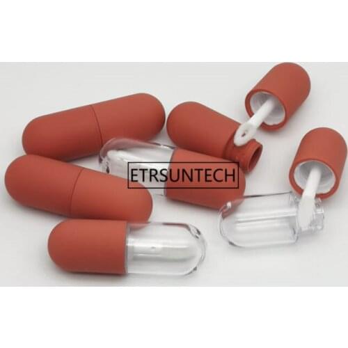 100pcs 4.5g Portable Mini Capsule Tube Lip Gloss Tube DIY Lip Glaze Tube Refillable Bottles Professional Lips Makeup Tools F3917