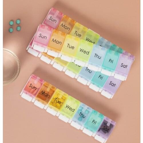 7 Days Weekly Pills Box Tablet Holder Storage Case Medicine Drug Container Mini 7 Cells Pill Box Tablet Storage Box