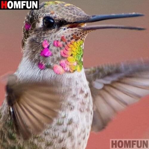 HOMFUN Full Square/Round Drill 5D DIY Diamond Painting "Animal bird" 3D Embroidery Cross Stitch 5D Decor Gift A18362