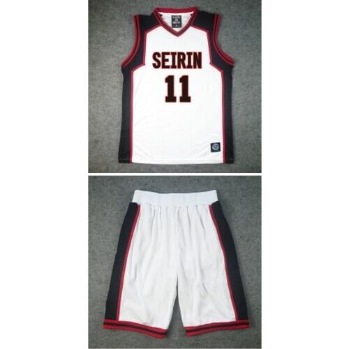 Kurokos Basketball Kuroko No Basket Seirin High School No.11 Kuroko Tetsuya Cosplay Vest Basketball Jersey And Short Pants