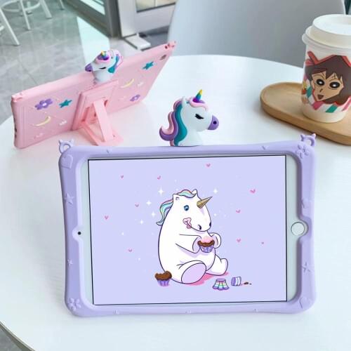 Case For iPad Pro 11 2020 / Mini 2 3 4 / Pro 9.7 Air 3 10.5 Cartoon Kids Cover For iPad 9.7 2017 2018 7th Gen 10.2 Silicon Funda