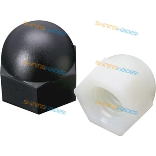 Black and white nylon cap nut plastic cap nut nut decorative nut Nylon nut
