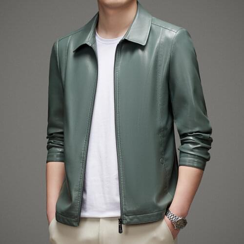CHUNZUMURONG Men's Faux Leather Jackets