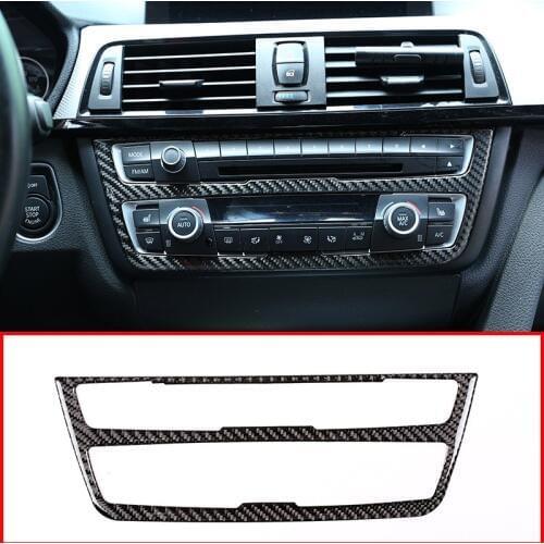 Soft Carbon Fiber Style Car Center Decoration Frame Trim For BMW F30 F32 F34 3 4 Series GT 2013-2018 Accessories