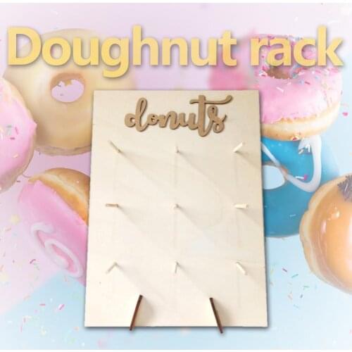 Wooden Donut Dessert Holder Doughnuts Display Stand Wedding Party Decor Accessories Baby Shower Kids Birthday Party Decor