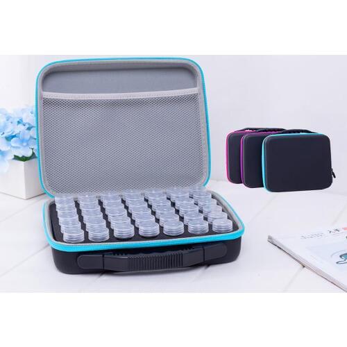 Diamond Embroidery Tools Container Storage Bag Carry Case 42 Bottles Bag Zipper Diamond painting Rhinestone Accessories