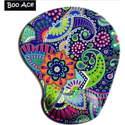 Ergonomic Floral Pattern Mousepad with Wrist Support - Protect Your Wrists