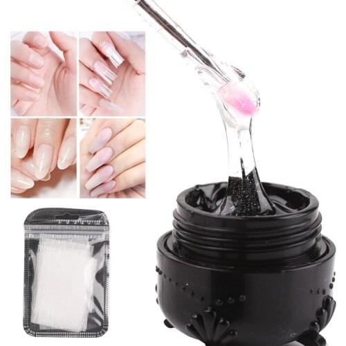 Nail Extension Gel Fiber Sheet Nail Art Extension Set for Nail Extension Form Fast and Convenient with Good Use Effect