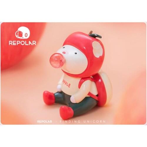 Blind box genuine looking for unicorn Repolar fruit apple spit bubble tide toy tide play doll hand decoration