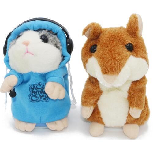 Talking Hamster Mouse Vole Headphone Pet Plush Toy Hot Cute Speak Talking Sound Record Hamster