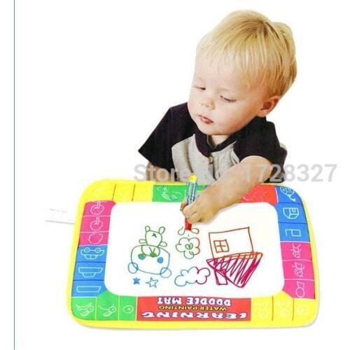 Free shipping 29X19cm CP1366 4 color Water Drawing Toys Mat Aquadoodle Mat&1 Magic Pen/Water Drawing board/baby play mat WJ028