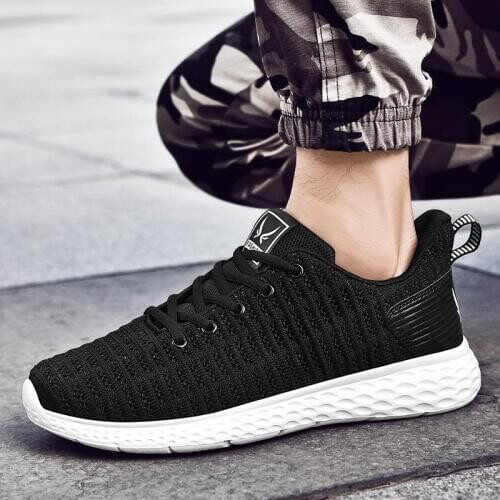 Spring Summer Fashion Men Sneakers 2019 Casual Mens Shoes Walking Sneaker Breathable Comfortable Black Tenis Masculino Esportivo