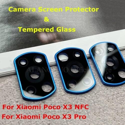 For Xiaomi Poco X3 NFC Metal Ring Glass Full Camera Lens Protectors for xiaomi pocox3 nfc pocox3 pooc x3pro Protective Cap