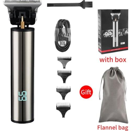 Mini Electric Hair Trimmer Professional USB Rechargeable Cordless LCD Display Hair Cutting Machine Beard Trimmer Shaving