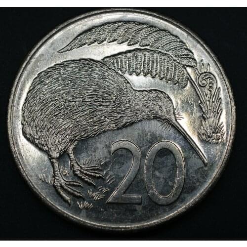New Zealand 20 Cents Coins Oceania New Original Coin Collectible Edition Real Rare Unc Commemorative Random Year