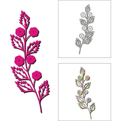 New 2021 Bitty Flower Leaves Plant Metal Cutting Dies for DIY Scrapbooking and Card Making Decorative Embossing Craft No Stamps