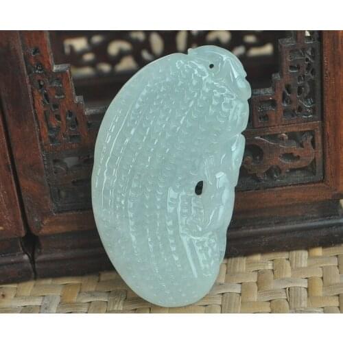 A natural jade pendant Pendant with water melon Yun Fu peanut identification certificate