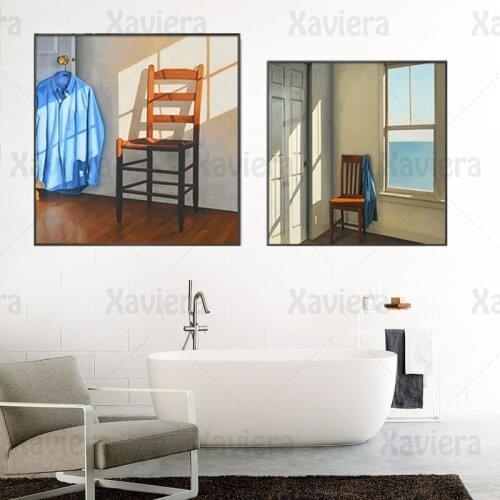 Nordic Landscape Art Posters Sunlight of Room Canvas Painting Window Chair Wall Pictures Modern Home Decoration for Living Room
