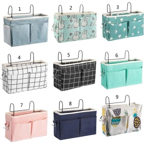 Bedside Caddy Bunk Bed Hanging Organizer with Hooks Baby Stroller Storage Bag