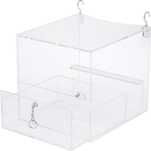 Garden Bird Feeder Lightweight Clear Hanging Food Water Container