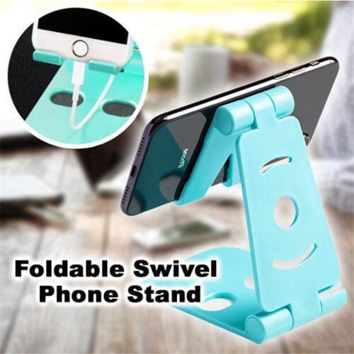 Foldable Swivel Phone Stand Universal Adjustable Mobile Phone Holder For iPhone Huawei Xiaomi Plastic Phone Stand Desk Tablet