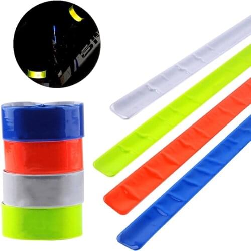 Bike Reflective Strip Stickers PVC Mountain Road Biking Straps Blet Bicyling Adhesive Reflectors Tape Strips Cycling Tape