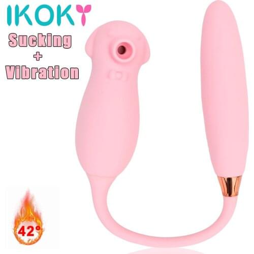 IKOKY Clitoris Nipple Sucker Multifunction Sucking Vibrator G Spot Vagina Stimulation Vibrating Eggs Sex Toys For Woman
