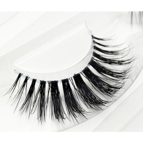 Visofree Mink Lashes 3D Mink Eyelashes Invisible Band Natural Black Mink False Eyelash Full Strip cilios posticos Reusable F9
