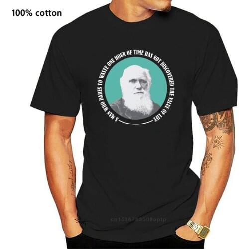High Quality Casual Printing Tee THE VALUE OF LIFE CHARLES DARWIN UNOFFICIAL SCIENCE T-SHIRT ADULTS & KIDS SIZES Man T-Shirt