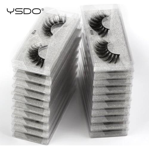YSDO 10/20/30/50/100 Pairs Eyelashes Wholesale Fluffy 3D Mink Lashes Natural Long False Eyelashes Makeup Mink Eyelashes In Bulk