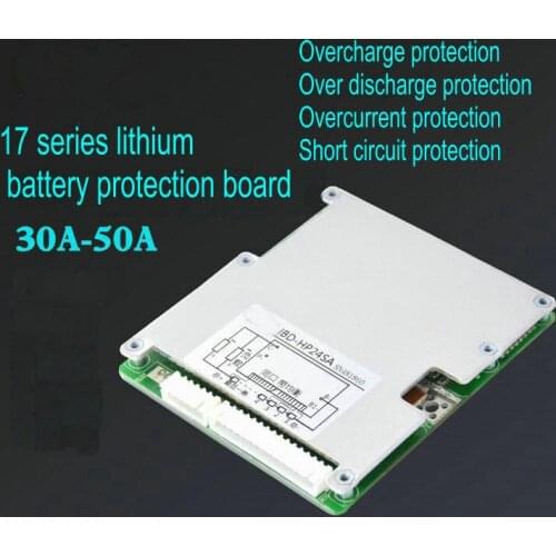 Battery Protection Board BMS 17 Serials 3.7V 30A 40A 50A For Electric Bike Scooter Tricycle Lithium Iron Phosphate Battery 60V