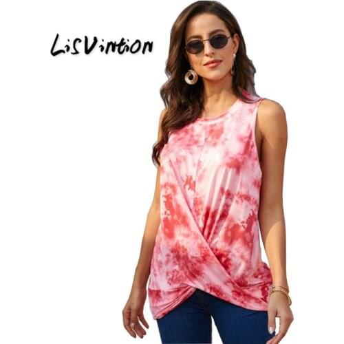 Womens Casual Loose Printed Shirt Sleeveless Printed Blouse Shirt Tops