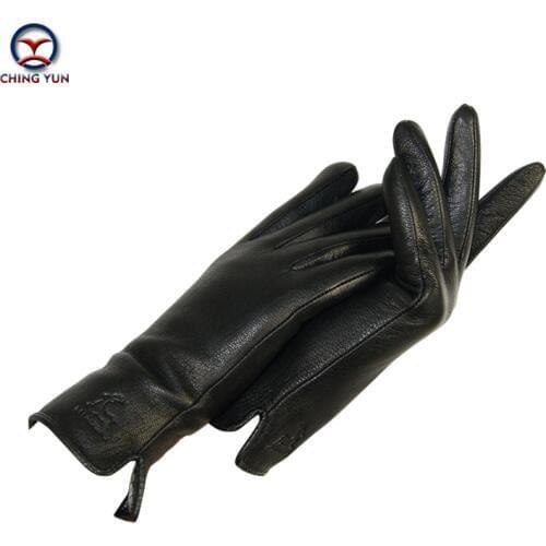 Winter Womens Gloves Genuine Leather Winter Warm Fluff Woman Soft Female Deerskin Wool Flat Lining High-quality Short Mittens