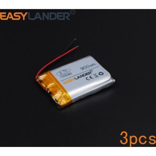 3pcs/Lot 3.7V 1000mAh Rechargeable li Polymer Li-ion Battery For MP3 Mp4 PAD DIY bluetooth Vedio Tablet PC mobile 703040 073040