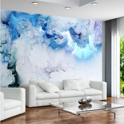 3D Wall Murals Blue Cloud Wallpaper for Living Room Background Wall Decor Waterproof Photo Canvas Wallpapers Papel De Parede
