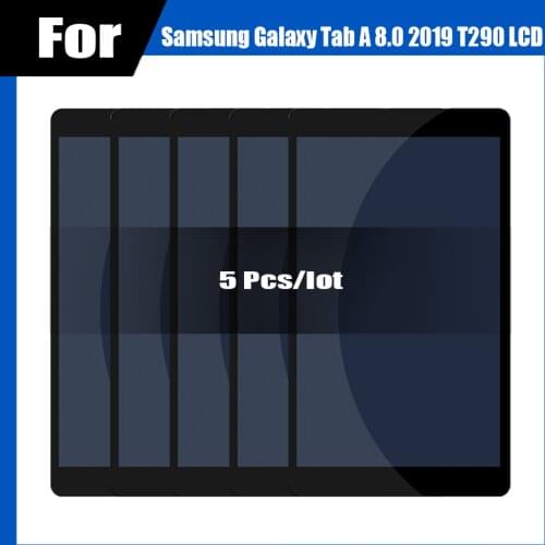5 Pcs/Lots AAA+ Quality Tested For Samsung Galaxy Tab A 8.0 2019 T290 T295 SM-T290 SM-T295 Display Touch Screen Digitizer Assemb