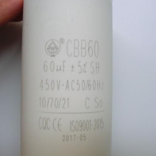 60uf,450V,AC50/60Hz,10/70/21,two wires, cylindrical capacitor.with pallial line