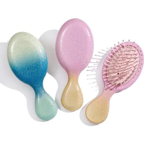 Sequins Glitter Air Cushion Hair Comb Women Massage Acupoint Stimulation Detangle Hair Brush Salon Anti Static Hair Styling Comb