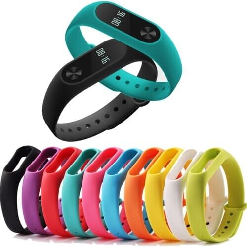 Bracelet 4 Wristband Original Silicone Strap Solid Color M3 M4 Plus Bracelet For MiBand 3 , Miband Strap Replacement