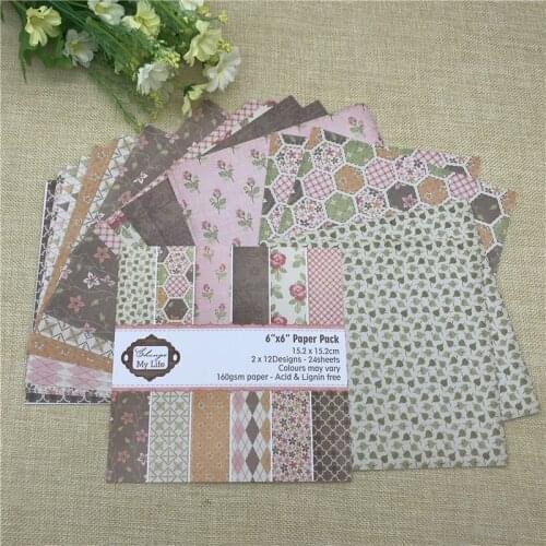 24 sheet 6"X6" Tropical Life of the flower patterned paper Scrapbooking paper pack handmade craft paper craft Background pad