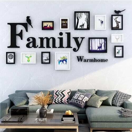 Photo Frame Black and White Nordic Simplicity Family Wall Paintings 5 7 10 Inch Picture Frame Creativity Combination Packages
